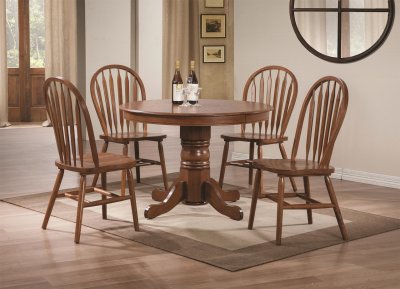 102661 Freda 5Pc Dining Set in Warm Oak by Coaster