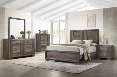 Janine Bedroom Set 5Pc 223551 in Gray by Coaster w/Options