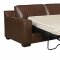 Lonnie Sofa & Loveseat Set in Brown Leather w/Options