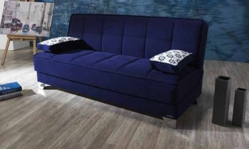 Nexo Sofa Bed Convertible in Navy Blue Fabric by Mobista [MTSB-Nexo Navy Blue]