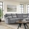 Thomas Power Motion Sectional Sofa in Gray Fabric by Klaussner