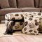 Bella Chocolate Fabric Sectional Sofa w/Optional Chair & Ottoman