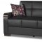 Uptown Sofa Bed in Black PU by Casamode w/Options