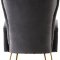 Opera Accent Chair 532 in Grey Velvet Fabric by Meridian