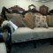 Jessica Black Traditional Sofa in Fabric w/Optional Items