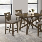 Canfield Counter Height Set 5Pc 109178 in Brown by Coaster