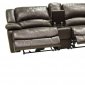 Mahogany Full Leather 6PC Modern Reclining Sectional Sofa