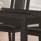 Plano 105021 Dining Set 5Pc in Black by Coaster w/Options