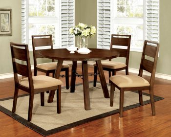 Dwayne CM3915RT 5Pc Dining Table Set in Dark Oak [FADS-CM3915RT-Dwayne]