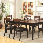 104331 McKay Dining Table in Brown & Black by Coaster w/Options