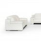 Evergreen Sofa Set 3Pc in White Full Leather by VIG