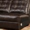 Brown Tufted Top Grain Italian Leather Modern Sectional Sofa