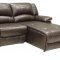 Mahogany Full Leather 4PC Modern Sectional Reclining Sofa