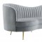 Sophia Sofa 506864 in Gray Velvet by Coaster w/Options