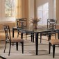 Glass Top & Metal Base Modern 5Pc Dining Set w/Options