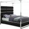 Encore Bed in Black Faux Leather by Meridian w/Options