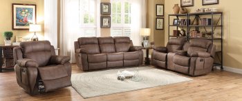 Marille 9724DBR Motion Sofa - Dark Brown - Homelegance w/Options [HES-9724DBR Marille]