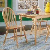 5 PC Natural Solid Wood Dinette with Rectangular Dining Table