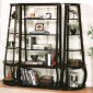 Cappuccino Finish Attractive Modern Five Shelf Bookcase