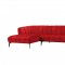 Morton Sectional Sofa 31806 in Red Fabric by VIG