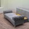 Daisy Sofa Bed Convertible in Grey Microfiber Fabric by Empire