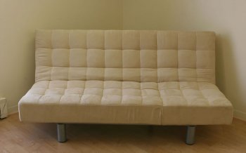 Beige, Camel, Pumpkin or Chocolate Microfiber Convertible Sofa [JMSB-503 Beige MF]