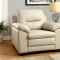 Parma Sofa & Loveseat Set CM6324IV in Ivory Leatherette