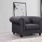 Chesterfield Sofa 662GRY in Grey Linen Fabric w/Optional Items