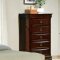 Warm Cherry Finish Contemporary Bedroom w/Optional Items