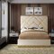 Vector Bed in Cream Velvet Fabric by Meridian w/Options