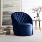 Alessio Accent Chair 501 in Navy Velvet by Meridian