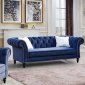 Gaby Sofa & Loveseat Set in Blue Fabric w/Options