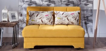 Twist Optimum Yellow Loveseat Sleeper in Fabric by Istikbal [IKSB-Twist Optimum Yellow]