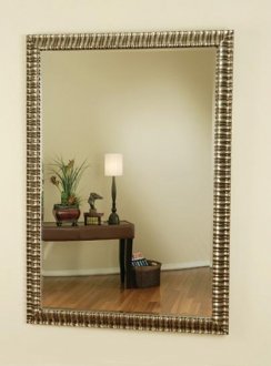 Silver Finish Traditional Style Wall Mirror