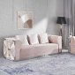 LCL-012 Sofa & Loveseat Set in Pink Velvet