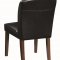 Louise 150392 Set 4 of Dining Chairs in Black Leatherette