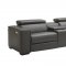 Picasso Power Motion Sectional Sofa in Dark Grey Leather by J&M