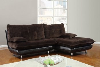 U3613 Sectional Sofa in Chocolate by Global Furniture USA [GFSS-U3613]