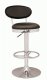 Black & Chrome Set of 2 Modern Barstool w/Adjustable Height