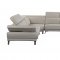 Mercer Sectional Sofa - Smoke Taupe Gray Leather - Beverly Hills