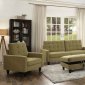 Nate Sofa 50255 in Mustard Fabric by Acme w/Options