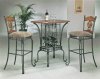 Wooden Top & Metal Base Classic Pub Table w/Optional Stools