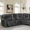 Destin Power Sectional Sofa 603310PP in Charcoal by Coaster