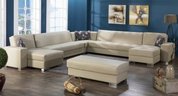 Kobe Santa Glory Cream Modular Sectional Sofa in PU by Istikbal [IKSS-Kobe Santa Glory Cream]