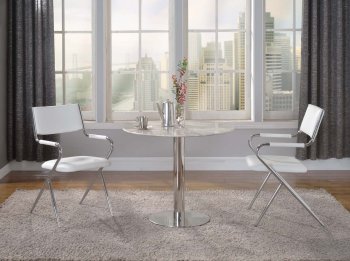 Noemi Dining Table 3Pc Set by Chintaly w/Joyce Chairs [CYDS-Noemi-Joyce]