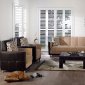 Phaselis Cream Two-Tone Living Room Storage Sleeper Sofa