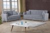 Niagara Sofa Bed Convertible in Grey Fabric w/Options by Empire