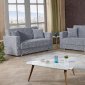 Niagara Sofa Bed Convertible in Grey Fabric w/Options by Empire