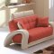 7032 Sofa in Orange & Beige Bonded Leather w/Options