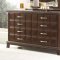 Dark Chocolate Finish Transitional Bedroom w/Optional Case Goods